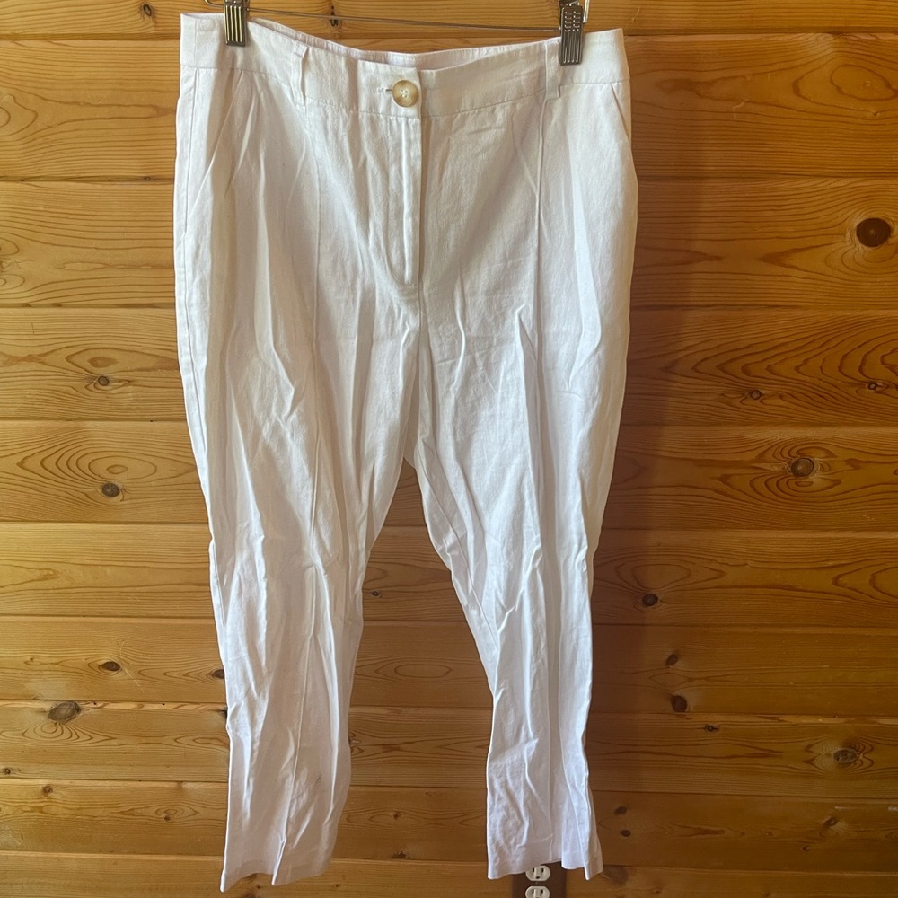 Cream linen pants
